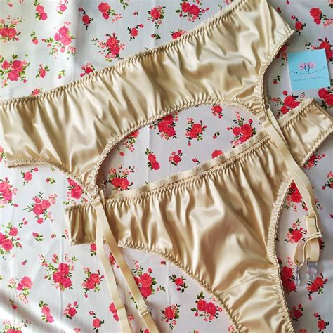 Nude Beige Satin Garter Belt Bikini Set Erotic Underwear Sexy Gift For Woman Red Lingerie Etsy