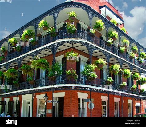 Residential Houses In The French Quarter New Orleans Louisiana Usa