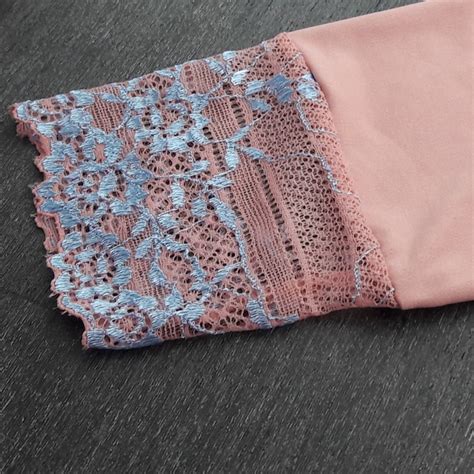 Camisola Lorena Renda Bicolor Manga Longa Lingerie Br