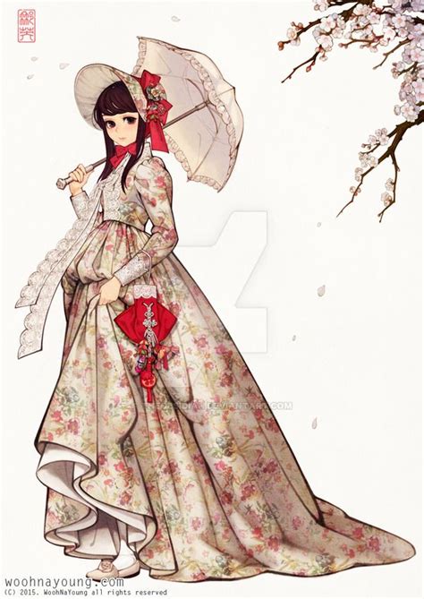 Korean style Floral Pleated Skirt Ilustrações Arte fairy tail