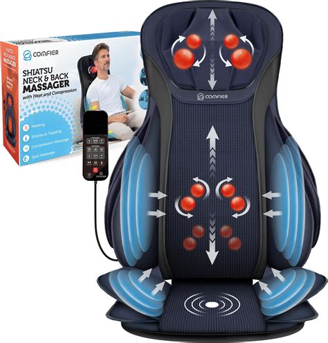 Amazon.com: THERAZZAGGE Shiatsu Neck Back Massager with Heat, Massage Chair Full Body with