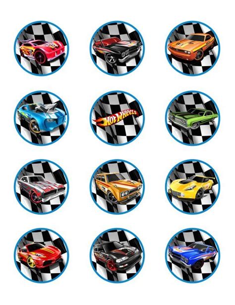 Hot Wheels Cake Topper Printable