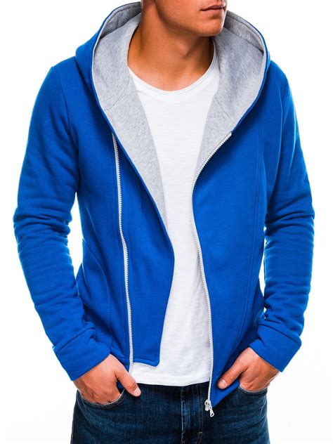 Mens Zip Up Hoodie Primo Bluegrey Modone Wholesale Clothing For Men