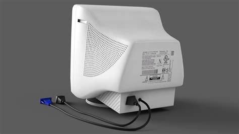 3d Ancient Crt Pc Monitor Lowpoly Gameprop Model Turbosquid 1796278