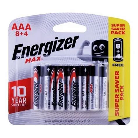 Alkaline Energizer Max Batteries AAA LR03, Pack of 12, For Torch at Rs ...