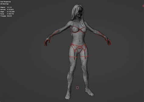 Sexy Realistic Naked Blonde Woman In Underwear D Model D Model Rigged CGTrader