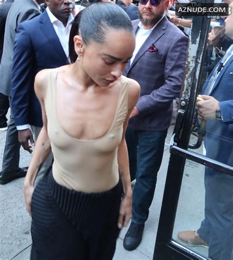 Zoe Kravitz Sexy Flashes Her Hot Tits At Blink Twice Screening In New