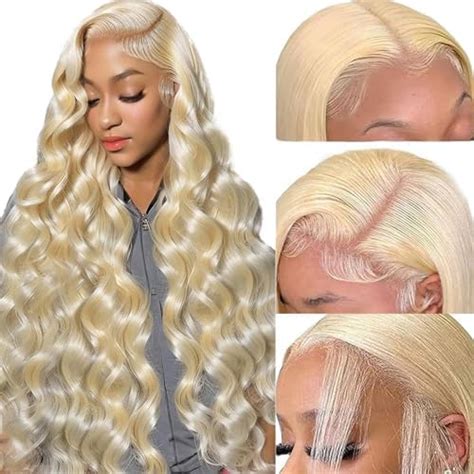 Amazon Lace Front Wig Human Hair X Blonde Body Wave Lace Front Wig Human Hair