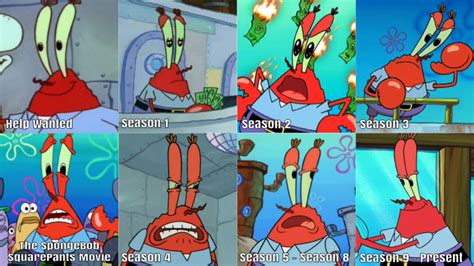 Mr Krabs Over The Years By Kingbilly97 On Deviantart