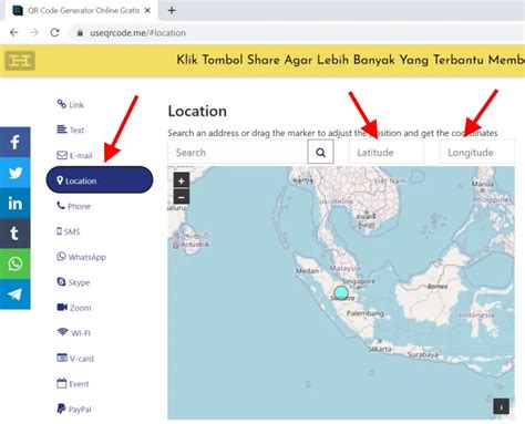 membuat qr code google map  barcode lokasi
