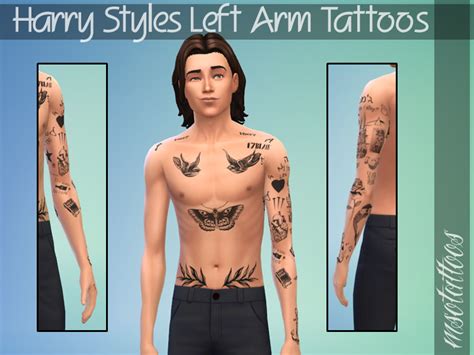 The Sims Resource Harry Styles Left Arm Tattoos