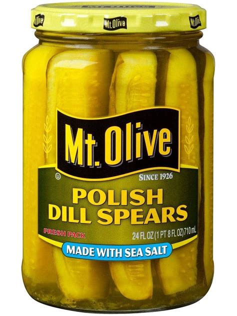 Polish Dill Spears With Sea Salt Mt Olive Pickles