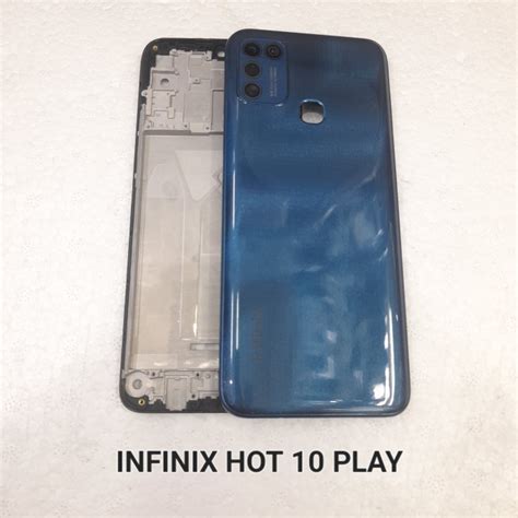 Jual Kesing Housing Casing Full Set Infinix Hot Play Frame Backdoor Hitam Shopee Indonesia