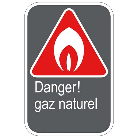 Enseigne D Identification De S Curit Csa Danger Gaz Naturel