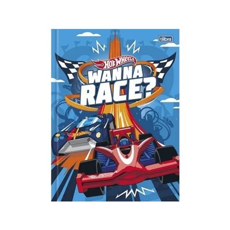 Caderno Brochura Capa Dura Universitário Hot Wheels Folhas Tilibra