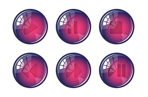 кнопка паузы воспроизведения аудио в реалистичной иллюстрации концепции ...