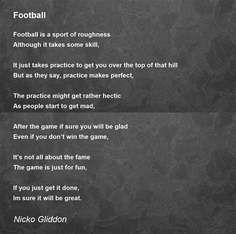 Famous Football Poems
