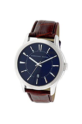 Geoffrey Beene Men S Gb Slbnnv Analog Display Japanese Quartz Brown