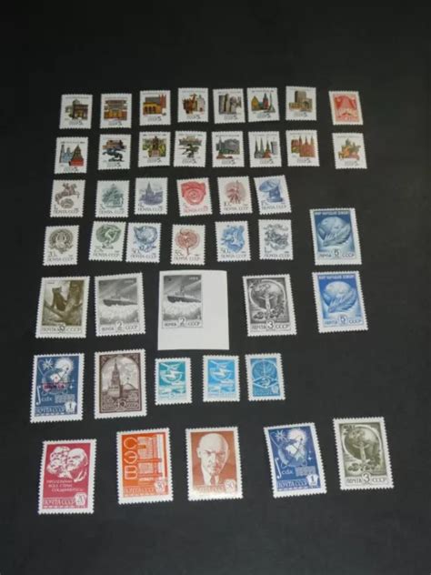 RUSSIE LOT 46 timbres neufs MNH thèmes Bâtiment et personnages dont non