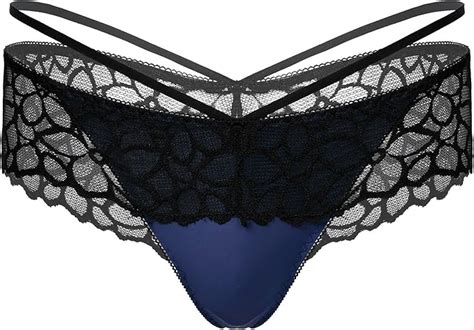 Aislor Herren Spitzen Strings Transparent Slips T Back Thongs M Nner Sexy G String Bikini Briefs