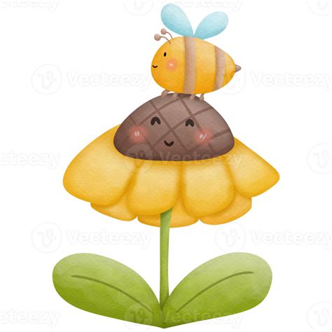 Gnome Honey Bee Watercolor So Cute Clipart 41651478 Png