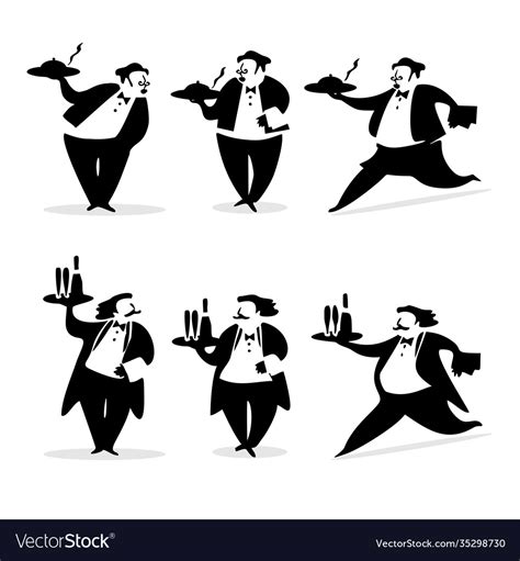 Waiter Icon Logo Royalty Free Vector Image Vectorstock