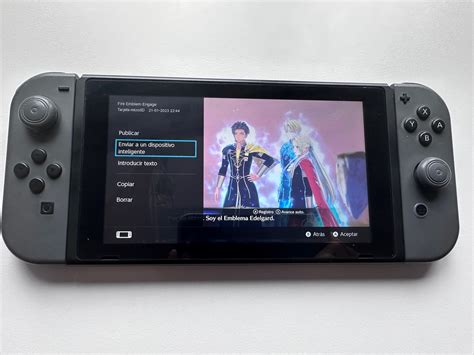como pasar capturas de pantalla de nintendo switch al telefono movil