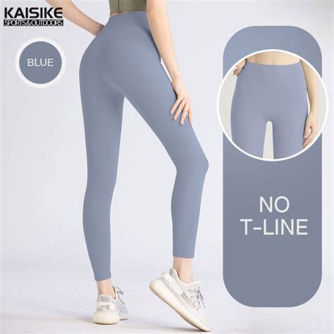 Kaisike No Trace Tummy Fast Drying Female Peach Fitness Exercise Tight High Waist Nude Running