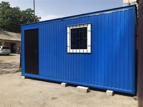 Купить бытовка металлическая, синий профлист в Краснодаре от ...