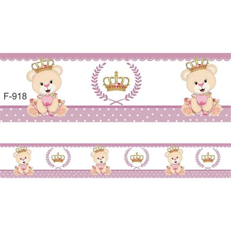 Faixa Border Adesiva De Parede Ursa Princesa Envio Imediato Shopee Brasil