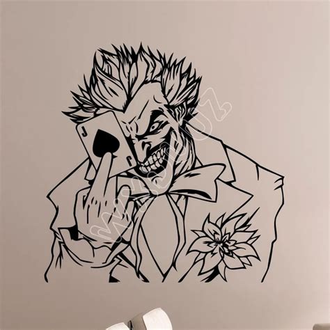 WXDUUZ Joker Wall Decal Comics Superhero Vinyl Sticker Movie Art Room ...