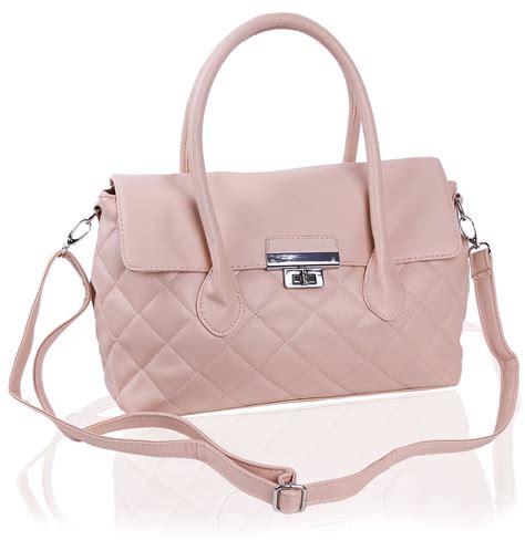 Różowa nude pikowana torebka Atmosphere Moda Sklep EMPIK