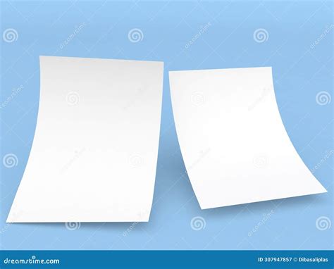 sheets   paper   blue background stock illustration