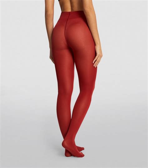 Womens Wolford Red Velvet De Luxe 66 Tights Harrods UK