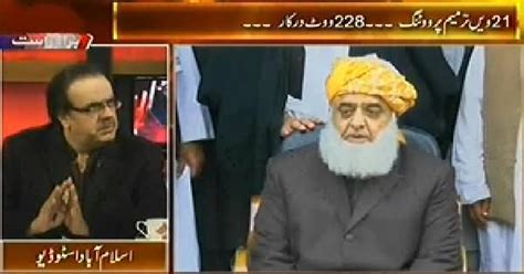 Live With Dr Shahid Masood Maulana Fazal Ur Rehman Ne Mukhalifat Kar Di 5th January 2015