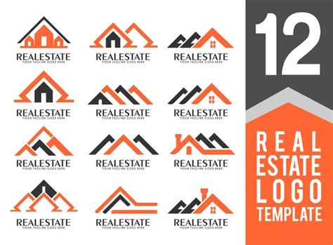 Real Estate Logo Set Vector House Logo Stock Vector Image By ©cristina