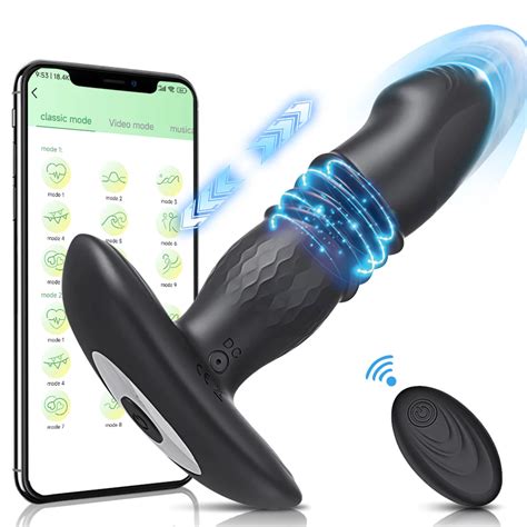 Telescopic Vibrating Butt Plug Anal Vibrator Wireless Remote Sex Toys For Women Ass Anal Dildo