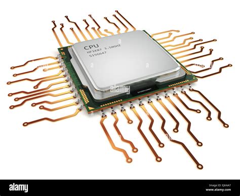 cpu central processor unit isolated  white  stock photo alamy