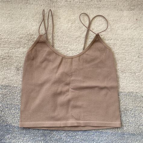 Zara Nude Ribbed Crop Top Size XS S Is Very Depop