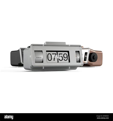 The Two Electronic Clocks That Are In Front Of Each Other Stock Photo