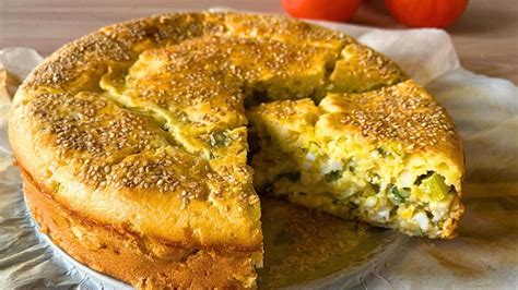 Вкусный заливной пирог с луком и яйцом - универсальное тесто для ...