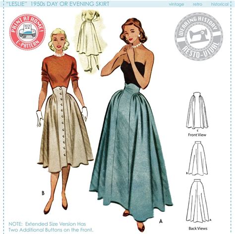 1950s Sewing Patterns Dresses Skirts Tops Mens