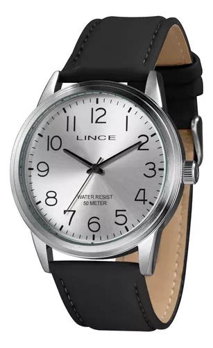 Reloj social analógico de piel Lince MRCh188l46 para hombre color de