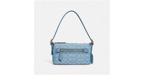 Coach Demi Bag In Signature Jacquard In Blue Lyst