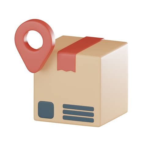 Package location logistics icon 3D render 33536399 PNG