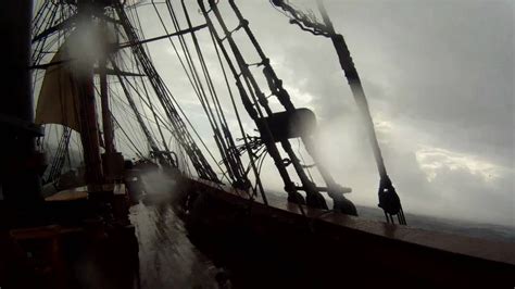 Rough seas on HMS Bounty - YouTube