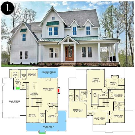 farmhouse house plans with wrap around porch 2