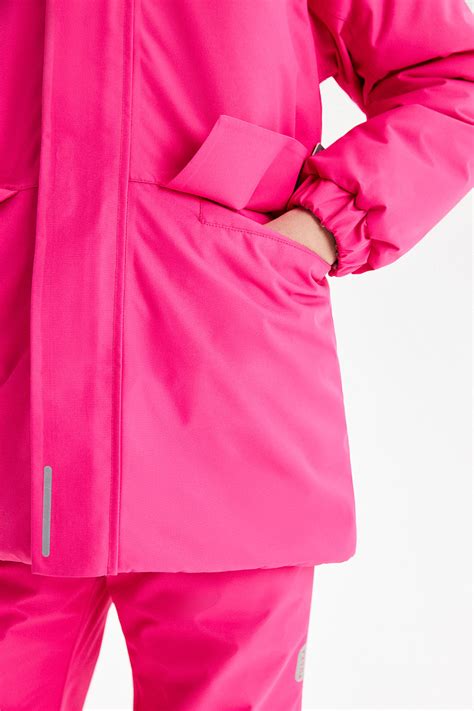 Зимняя куртка из мембраны с капюшоном фуксия купить в интернет-магазине ...