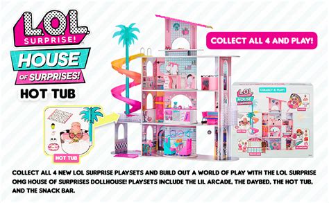 LOL Surprise OMG House Of Surprises Series Hot Tub Playset With YACHT B B Collectable Doll