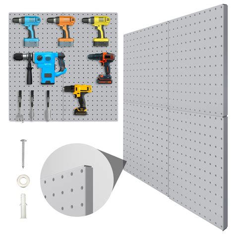 Buy Peg Board Pack Metal Pegboard Panels Grey Pegboards Wall